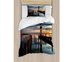 Lighthouse Calm Dusk Duvet Cover Set