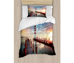 Clouds Sunset at Sea Duvet Cover Set