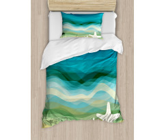 Modern Waves Starfish Duvet Cover Set