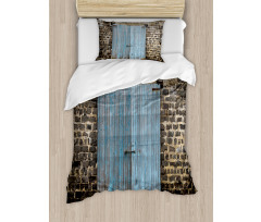 Medieval Stone Wall Duvet Cover Set