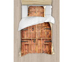 Oak Door Stone Facade Duvet Cover Set