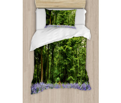 Bluebell Flowers Forest Duvet Cover Set