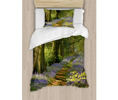 Path Between Bluebells Duvet Cover Set