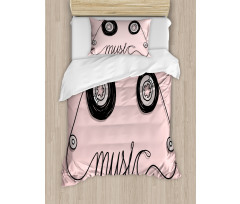 Music Cassette Tape Art Duvet Cover Set