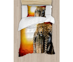 Safari Leopard on Tree Duvet Cover Set