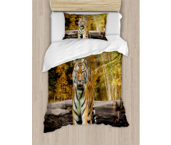 Tiger in Forest Duvet Cover Set