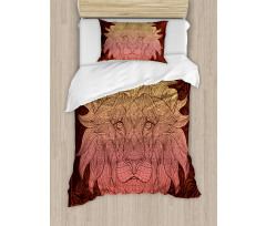 Lion Floral Ornate Art Duvet Cover Set