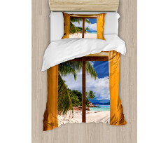 Tropical Exotic Seashore View Duvet Cover Set