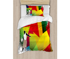 Basketball Modern Art Duvet Cover Set