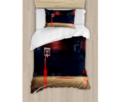 Empty Basketball Court Duvet Cover Set