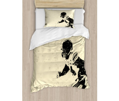 Rugby Player in Action Duvet Cover Set