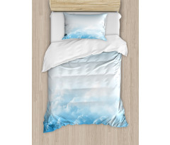 Peaceful Fluffy Clouds Duvet Cover Set