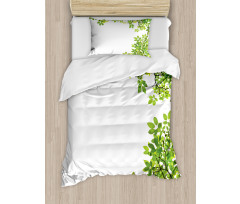 Fresh Branch with Leaves Duvet Cover Set