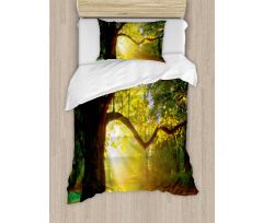 Oak Autumn Leaves Hazy Duvet Cover Set