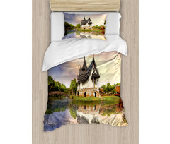 Medieval Building House Duvet Cover Set