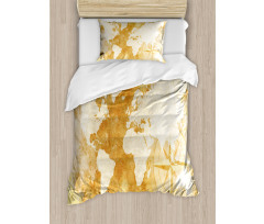 Old Fashioned World Map Duvet Cover Set
