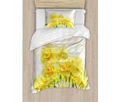 Paint of Daffodils Bouquet Duvet Cover Set