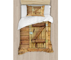 Grunge Wooden Shutters Duvet Cover Set