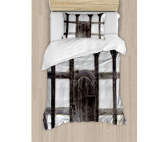 Grunge Farmhouse Door Duvet Cover Set