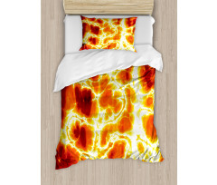 Hot Burning Lava Fire Duvet Cover Set