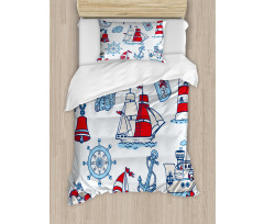 Cartoon Nautical Duvet Cover Set