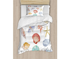 Seashells Exotic Animals Duvet Cover Set