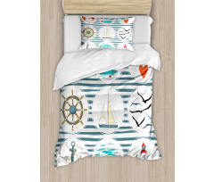 Marine Collage Duvet Cover Set