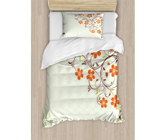 Ladybugs Flowers Spring Duvet Cover Set