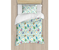 Daisies and Ladybugs Duvet Cover Set