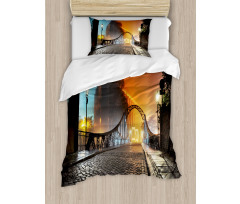 Old Town Bridge Night Duvet Cover Set