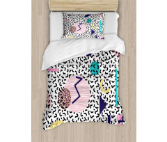 Retro Geometric Shapes Duvet Cover Set