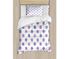 Watercolor Polka Dots Duvet Cover Set