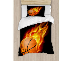 Basketball Fire Shoot Duvet Cover Set