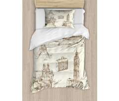 Travel over Europe Duvet Cover Set