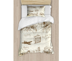 World Famous Landmarks Duvet Cover Set