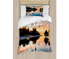 Sunset Moorea Island Duvet Cover Set