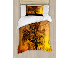 Old Oak at Sunset View Duvet Cover Set