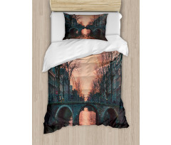 Amsterdam Vintage Bridge Duvet Cover Set