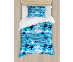 Seashells Marine Sea Duvet Cover Set