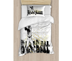 Baseball Grunge Batting Duvet Cover Set