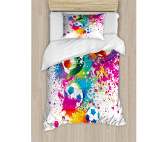 Colorful Splashes Balls Duvet Cover Set