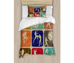 Grunge Sports Banners Duvet Cover Set