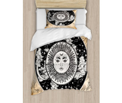 Sun Face Moon Duvet Cover Set