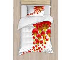 Chinese Lanterns in Sky Duvet Cover Set