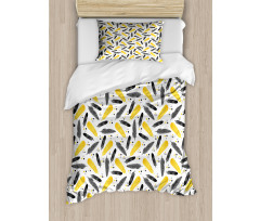 Feathers Retro Dots Duvet Cover Set