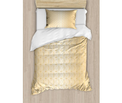 Geometric Gold Patterns Duvet Cover Set