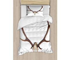 Antlers Skeleton Hunter Duvet Cover Set