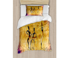 Native Women Dancing Duvet Cover Set