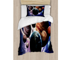 Milky Way Planets Space Duvet Cover Set