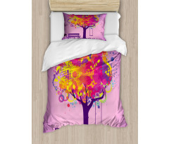 Colorful Leaves Swing Art Duvet Cover Set